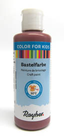 Kinder-Bastelfarbe 80ml erdbraun